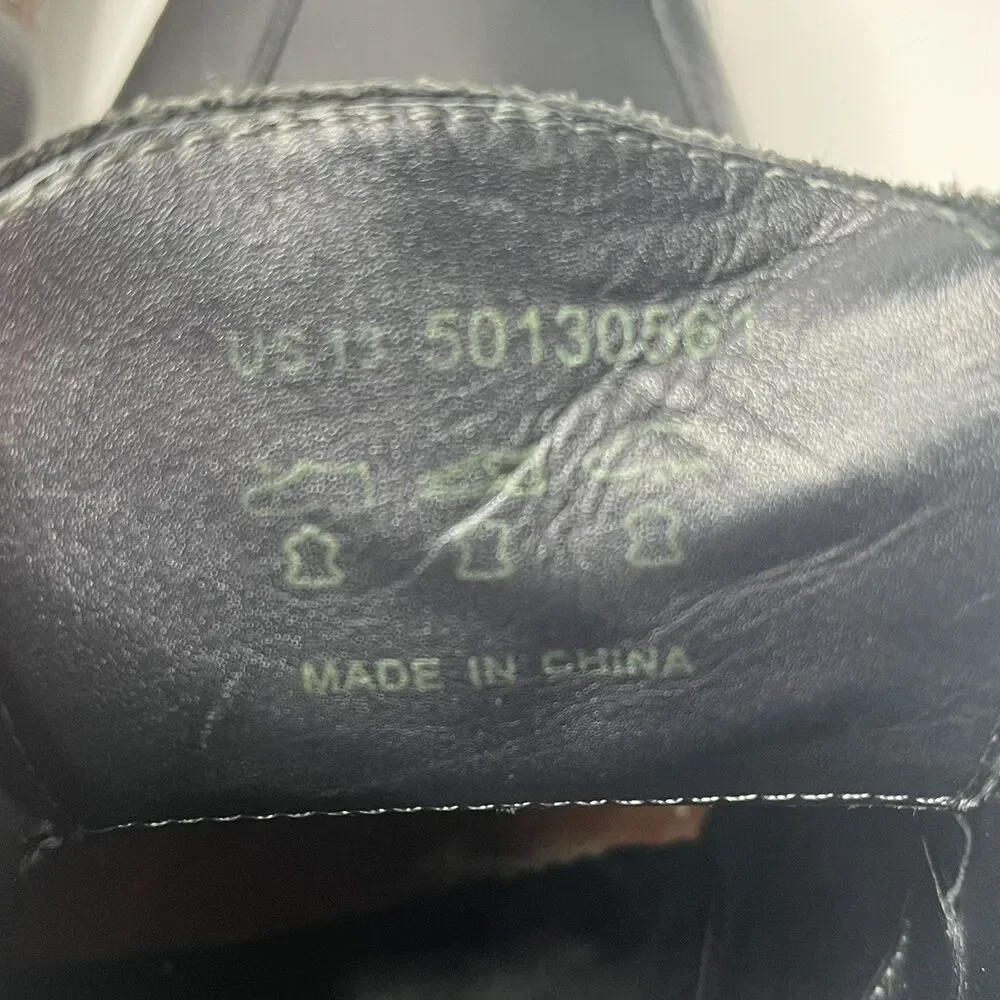 Hugo Boss  Black Leather  Derby Dress Shoes Mens Size 13 PLS READ